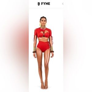 Women's Red Swim Set